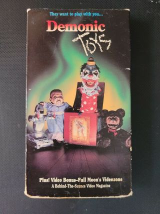 Demonic Toys Vhs Rare Cult Horror Comedy Full Moon Entertainment 1992