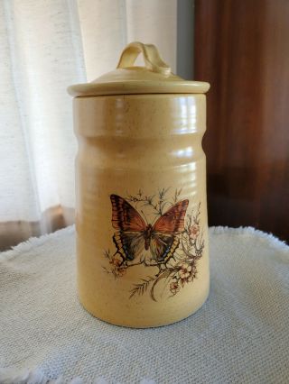 Rare Vintage Treasure Craft Butterfly Cookie Jar