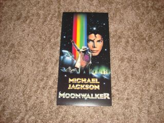 Michael Jackson Moonwalker Promo Display Usa Double Sided Poster Mega Rare