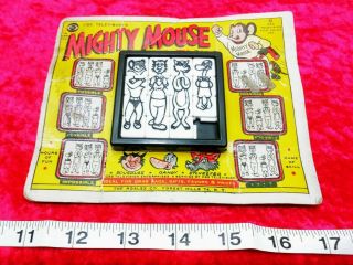 Rare Roalex Co Mighty Mouse And His Tv Pals Vtg 1960s Cbs Slide Puzzle Toy
