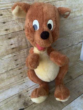 Vintage Rushton Company Rare Plush Stuffed Animal Kangaroo Dog No Rubber 20”