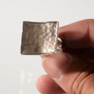 Silpada Vintage Sterling Silver Ring Stamped Rare Artisan Hammered Size 5 3/4