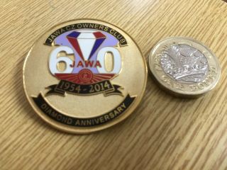 Rare Jawa Cz Owners Club Diamond Anniversary Large Motorcycle Pin Badge Tt