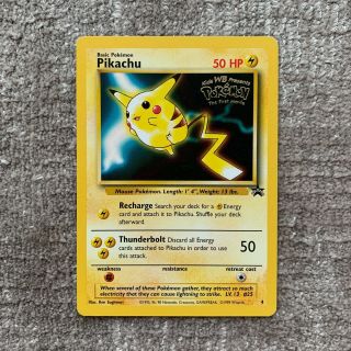 Pikachu 4 Black Star Promo - Rare Pokemon Card - First Movie - [Near Mint] 1999 2