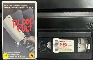 Blood Cult (vhs,  1988) Rare Horror Box Cut Clamshell