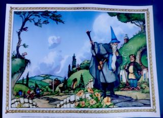 Lord Of The Rings David Wenzel Gandalf Bilbo Poster 1 Eclipse 1980s Vintage Rare