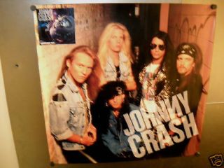 Johnny Crash Large Rare Record Company 1990 Promo Poster