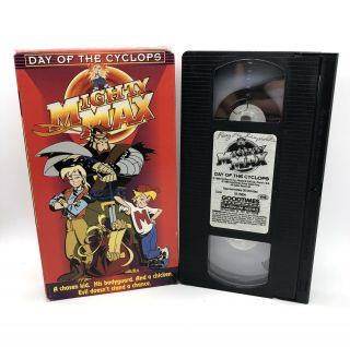 Mighty Max Day Of The Cyclops A Chosen Kid.  Vhs Animated 1993 Rare Oop Cartoon