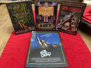 The Evil Dead Trilogy (dvd) W/ Rare Poster.  Evil Dead 1,  2 & Army Of Darkness