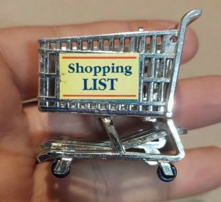 1992 Acme Shopping Cart " Shopping List Rare Refrigerator Magnet -
