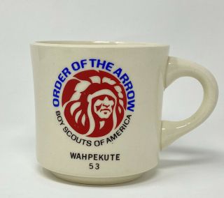 Vintage 1953 Wahpekute Order Of The Arrow Coffee Mug Bsa Rare