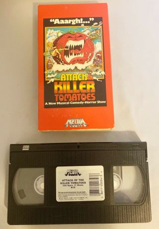 Attack Of The Killer Tomatoes Vhs Musical - Comedy - Horror Show Rare Vg