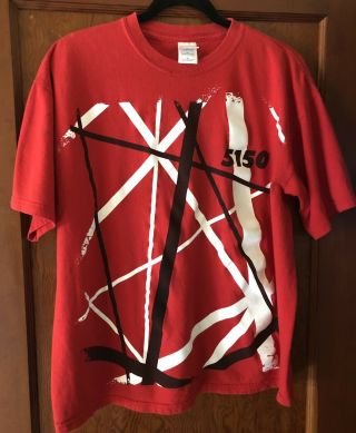 Rare Eddie Van Halen 5150 Stripes T - Shirt.  Size Xl
