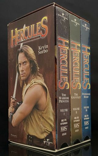 Hercules The Legendary Journeys Vol.  1 - 3 Rare 1998 Vhs Box Set The Xena Trilogy