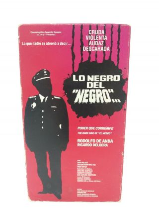Lo Negro Del " Negro ".  Vhs Mexican Rare Corruption Police