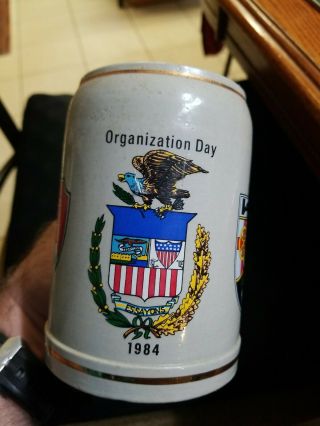 Rare Us Army 1984 23rd Engineer Battalion German Made 20 Oz Ceramic Beer Stein