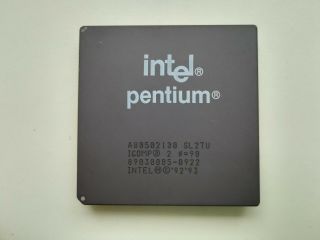 Intel Pentium 100 A80502100 Sl2tu Rare Embedded Vintage Cpu Gold