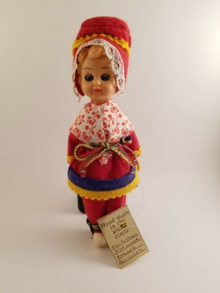 Rare.  8 " Vintage Artic Doll Made In Rovaniemi Finland 1950 