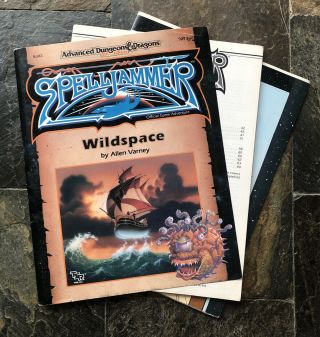 Rare W/map & Nm - Wildspace Sja1 1990 Spelljammer D&d 1st Edition Module