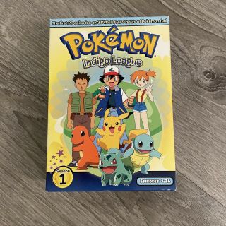 Pokemon Season 1: Indigo League (dvd,  2006,  3 - Disc Set) Box Set Rare 26 Episodes