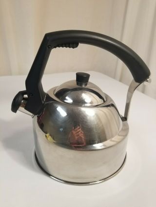 Tools Of The Trade Stainless Steel Whistling Tea Kettle.  Rare 2.  5 Qt.