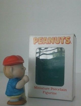 Vintage Peanuts Snoopy Linus Baseball Ceramic Figurine Willitts Rare 3