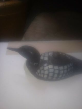 Jennings Decoy Co.  Handcrafted Loon W/ Chick,  Made In Mn - Rare,