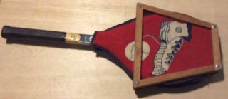 Vintage Bjorn Borg Personal Wooden Tennis Racket & Very Rare Zipper Case