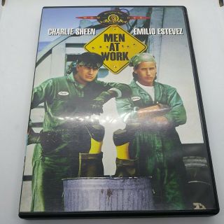 Men At Work (dvd,  2002,  Widescreen) Charlie Sheen,  Emilio Estevez Rare