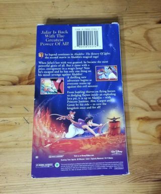 Walt Disney Aladdin The Return of Jafar on VHS Rare 2005 Video Release Slip. 2