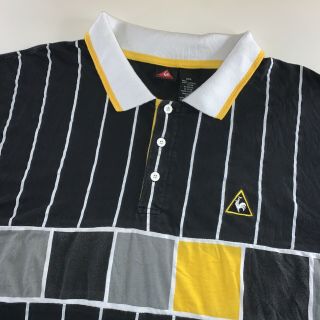 Vintage 90s Men’s Le Coq Sportif Logo Abstract Polo Shirt Size Xx Large Rare