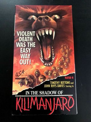 In The Shadow Of Kilimanjaro Vhs - Cult Horror,  Rare,