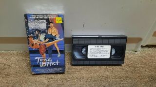 Rare Oop Out Of Print Vhs Triple Impact 1993 Dale Apollo Cook Aip Studios