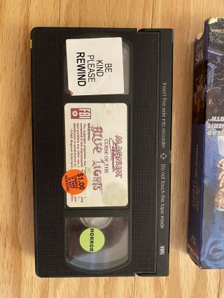 CURSE OF THE BLUE LIGHTS Vintage VHS Movie 1988 RARE VTG HORROR 3