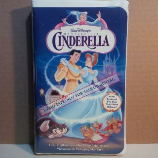 Cinderella - Vhs Demo Tape Screener - Store Owner Promotion Rare 1995 Walt Disney