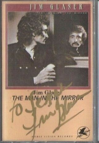 Jim Glaser The Man In The Mirror Cassette Tape Rare Signed Autographed