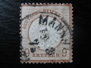Deutsches Reich Mi.  27 Rare Brustschild Shield Stamp Cv $660.  00