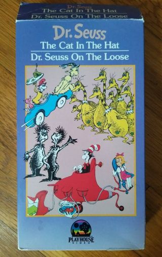 Dr.  Seuss The Cat In The Hat/seuss On The Loose Vhs 1985 Rare