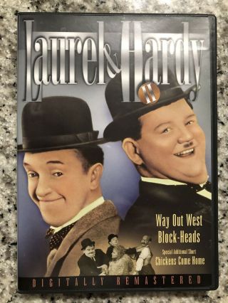 Laurel & Hardy Ii - Way Out West/block - Heads Dvd Rare