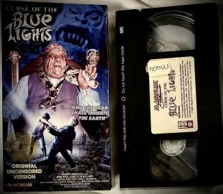 Curse Of The Blue Lights Vintage Vhs Movie 1988 Rare Horror Vg,