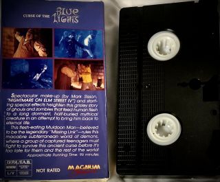 CURSE OF THE BLUE LIGHTS Vintage VHS Movie 1988 RARE HORROR VG, 2