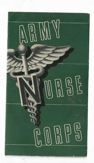 Wwii Rare 1944 U.  S.  Army Nurse Corps Recruitement Brochure