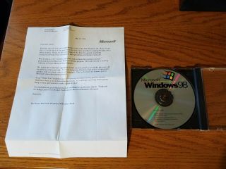 Ultra Rare Microsoft Windows 98 Beta Pc Cd With Letter Codename Memphis Rtm Tech
