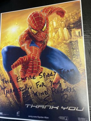 Sam Raimi:director,  Stan Lee,  Tobey Maguire (spider - Man 2) Rare Movie Signed