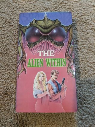 The Alien Within - Vhs - Bobbie Bresee/john Carradine - Horror/sci Fi Rare