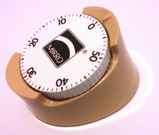 Rare Vintage - Mirro 60 Minute Kitchen Timer Harvest Gold With Large White Dial