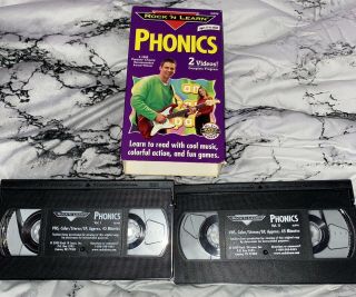 RARE BOX SET ROCK ' N LEARN PHONICS RL990–VHS/VCR 2 TAPES—2000 USA—FREE 3