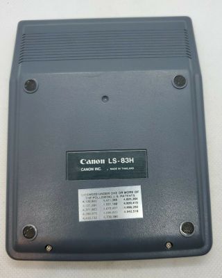 Vintage Canon LS - 83H Solar Calculator Rare 2