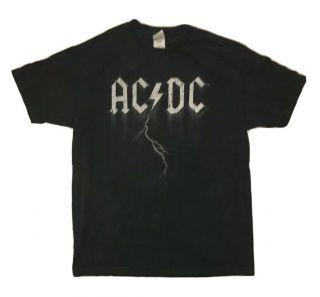 Vintage Ac Dc Band Tee Lightning Logo Rare Vintage 2004 Shirt Black Mens Large