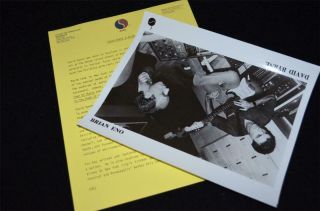 Brian Eno David Byrne Rare Us Promo 1981 Press Kit My Life In The Bush Of Ghosts
